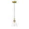 Z-Lite Harper 1 Light Pendant, Rubbed Brass & Clear 3034P8-RB - alternate 1